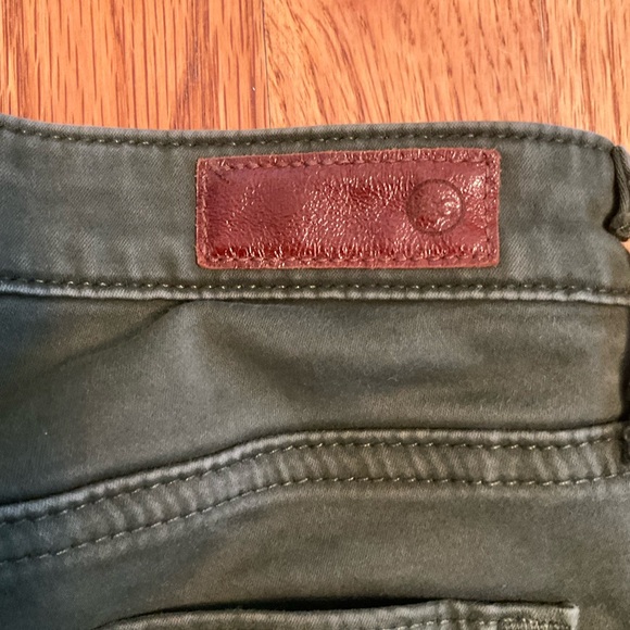 Adriano Goldschmidt Jeans, The Prima, Mid-rise Cigarette Leg, Army Green, Sz 24R - Picture 14 of 16